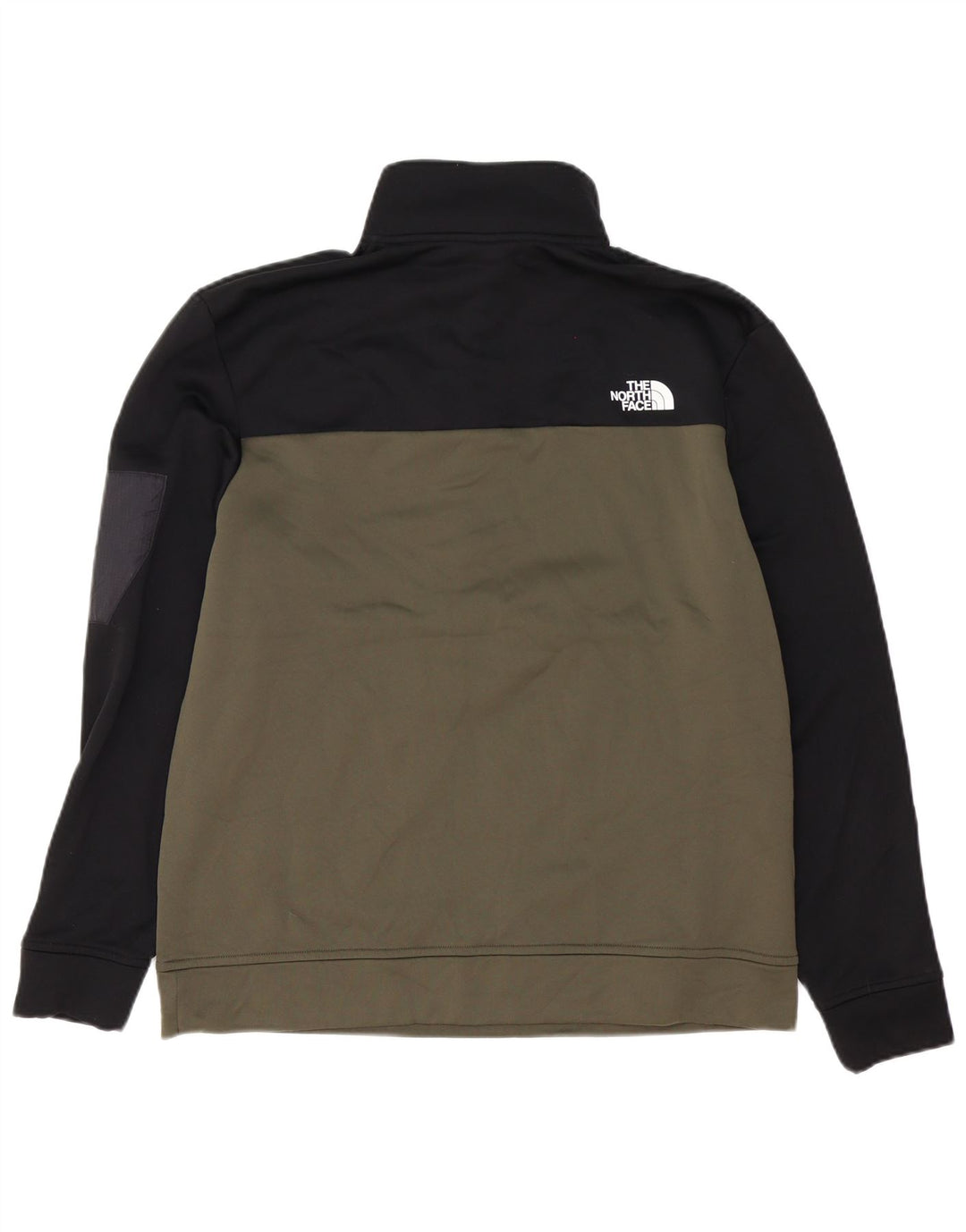 The North Face Herre Zip Neck Sweatshirt Jumper Large Khaki Colourblock
