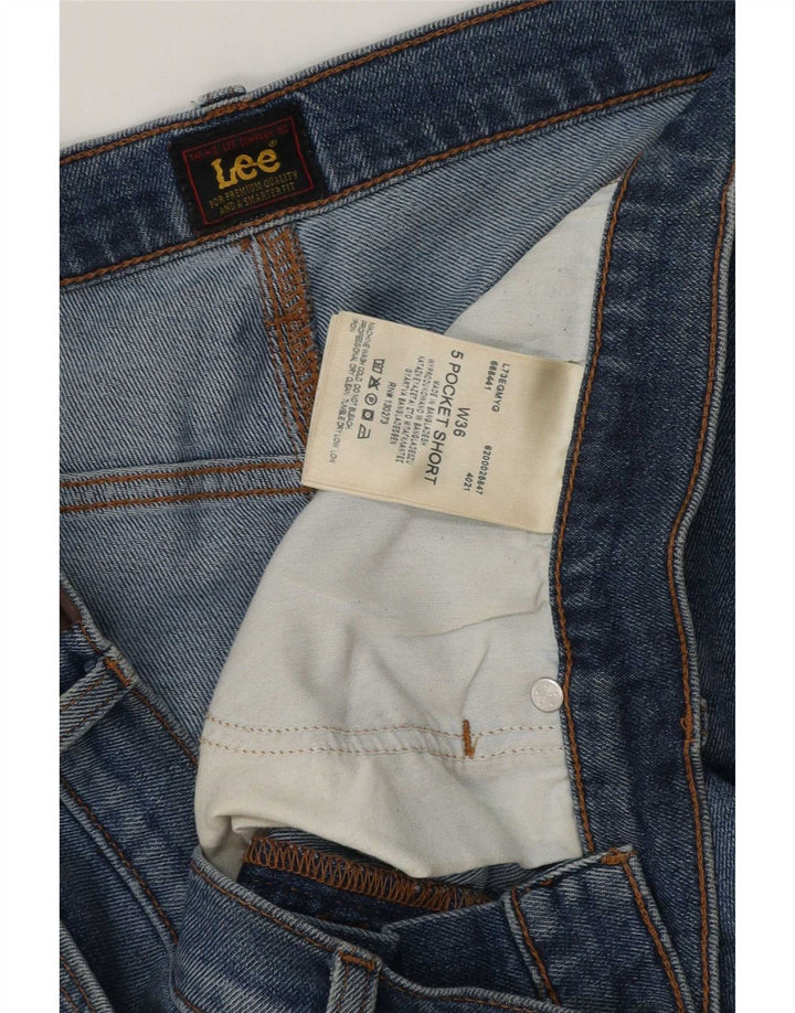 Lee Herre 5-lommers korte denimshorts W36 Stor blå bomuld