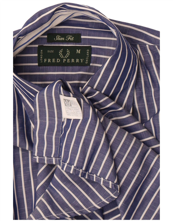 Fred Perry Herre Slim Fit skjorte Medium blå stribet bomuld