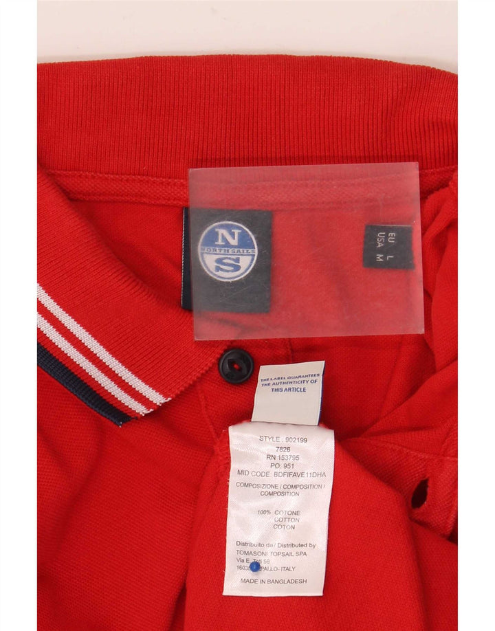 North Sails Herre poloshirt Stor rødstribet bomuld