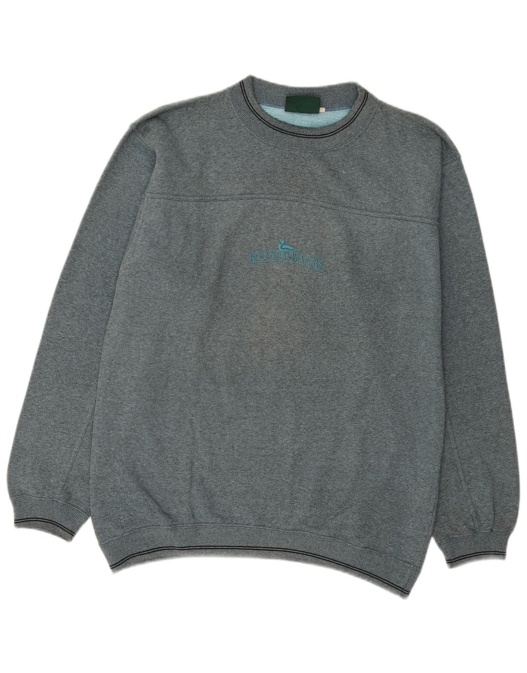 Bounded Waters Herre Sweatshirt Jumper Medium Grå Bomuld
