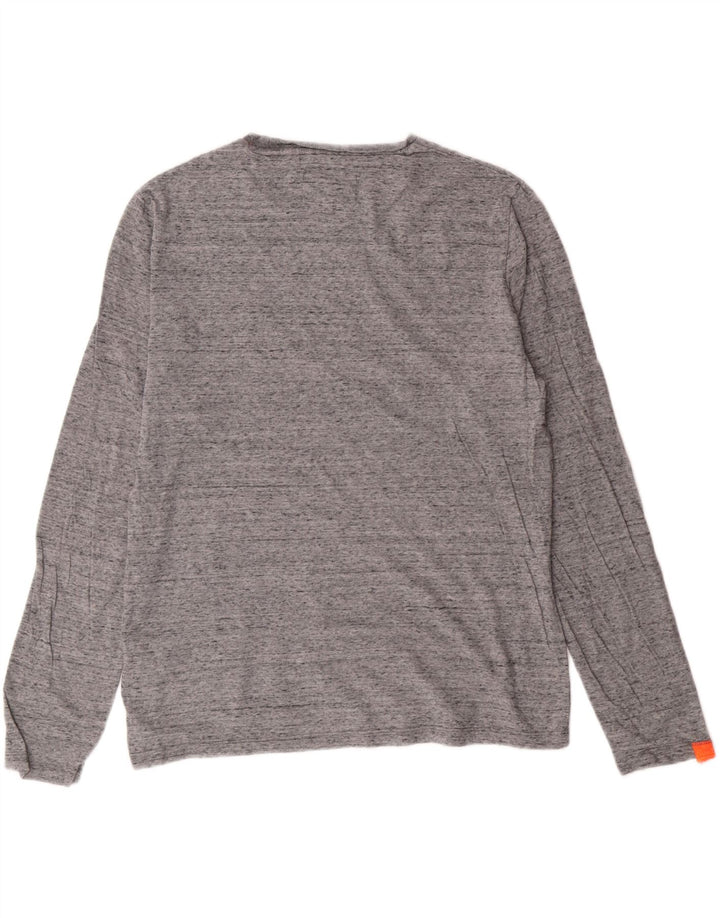 Superdry Herre Top Langærmet Medium Grey Flecked Bomuld
