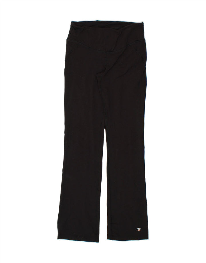CHAMPION Womens Tracksuit Trousers UK 14 Medium Black Nylon Vintage Champion and Second-Hand Champion from Messina Hembry 