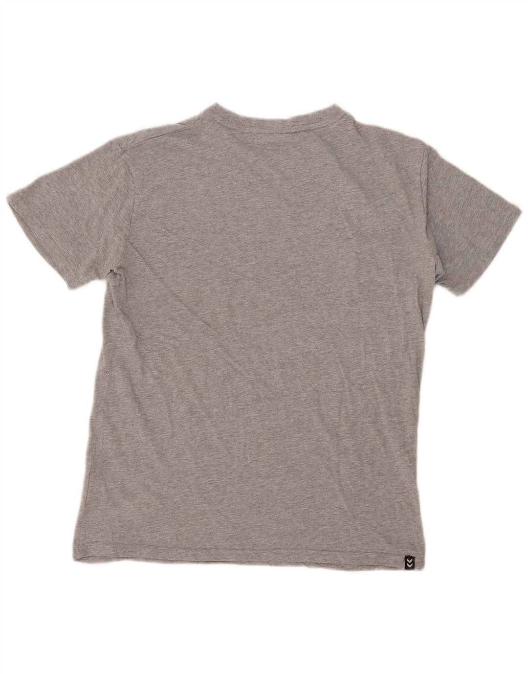 Hummel Herre grafisk T-shirt Top Medium Grey Flecked Bomuld