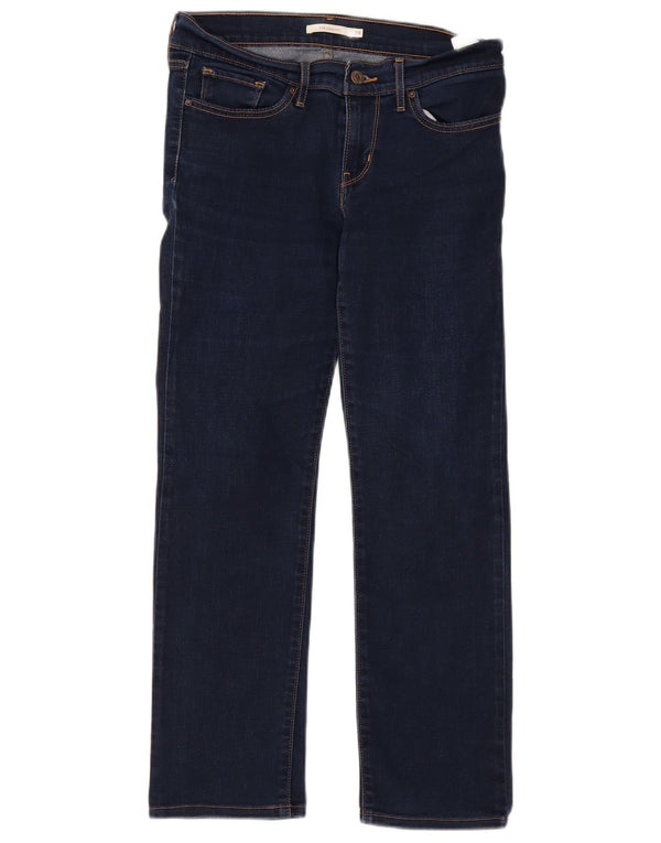Levi's Dame 714 Straight Jeans W28 L27 Blå Bomuld