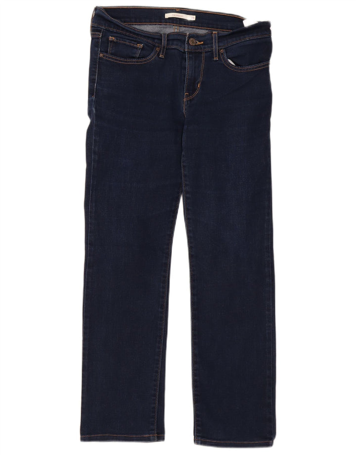 Levi's Dame 714 Straight Jeans W28 L27 Blå Bomuld