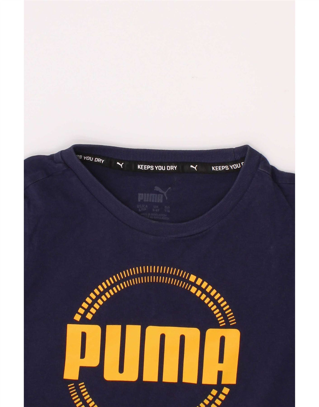 Puma drenge grafisk t-shirt top 5-6 år marineblå
