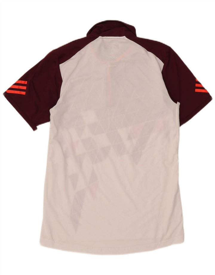 Adidas Herre Climacool Polo Shirt Lille Burgundy Colourblock