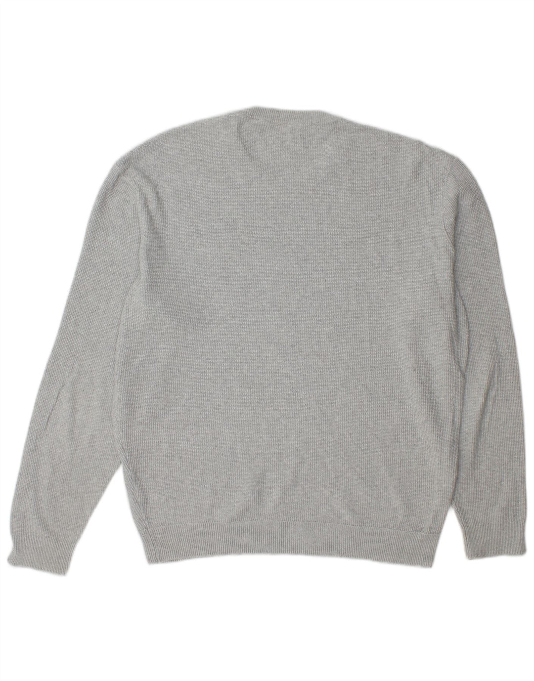 Zara Herre sweater med rund hals, mellemgrå bomuld