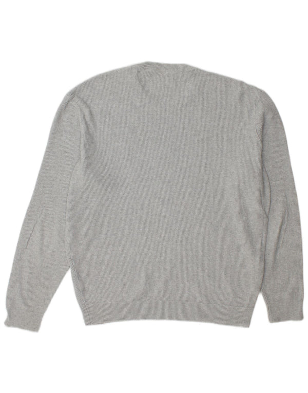 Zara Herre sweater med rund hals, mellemgrå bomuld