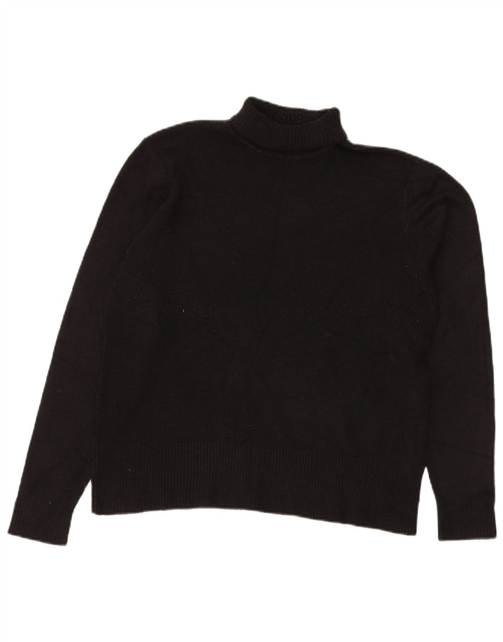 Essentials Dame Roll Neck Jumper Sweater UK 14 Medium Sort Akryl