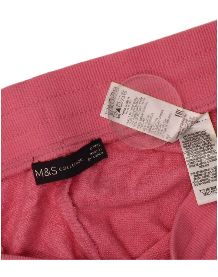 MARKS & SPENCER Træningsdragt til kvinder Joggers UK 16 Large Pink Bomuld