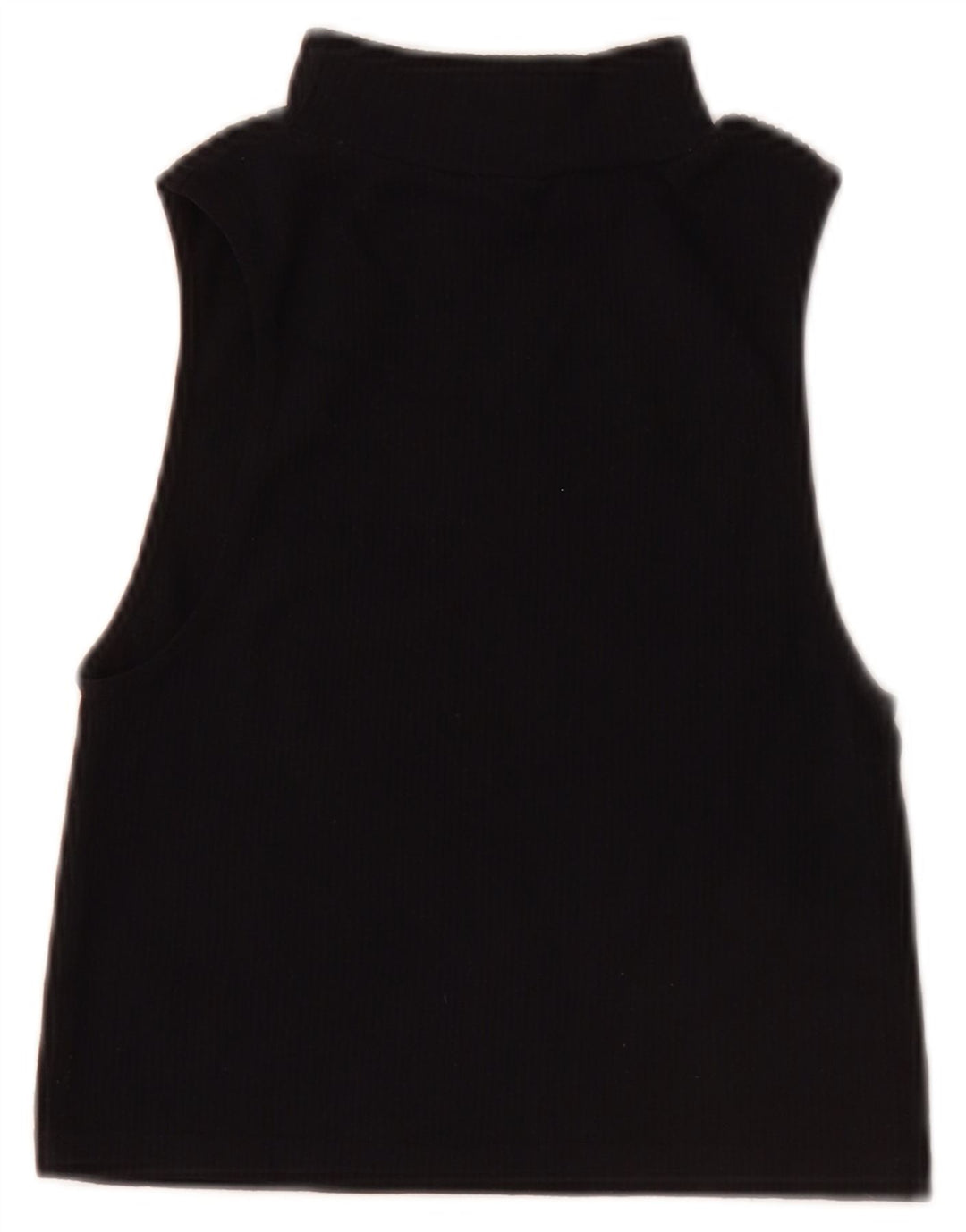Zara Womens Crop Vest Top UK 12 Medium Black