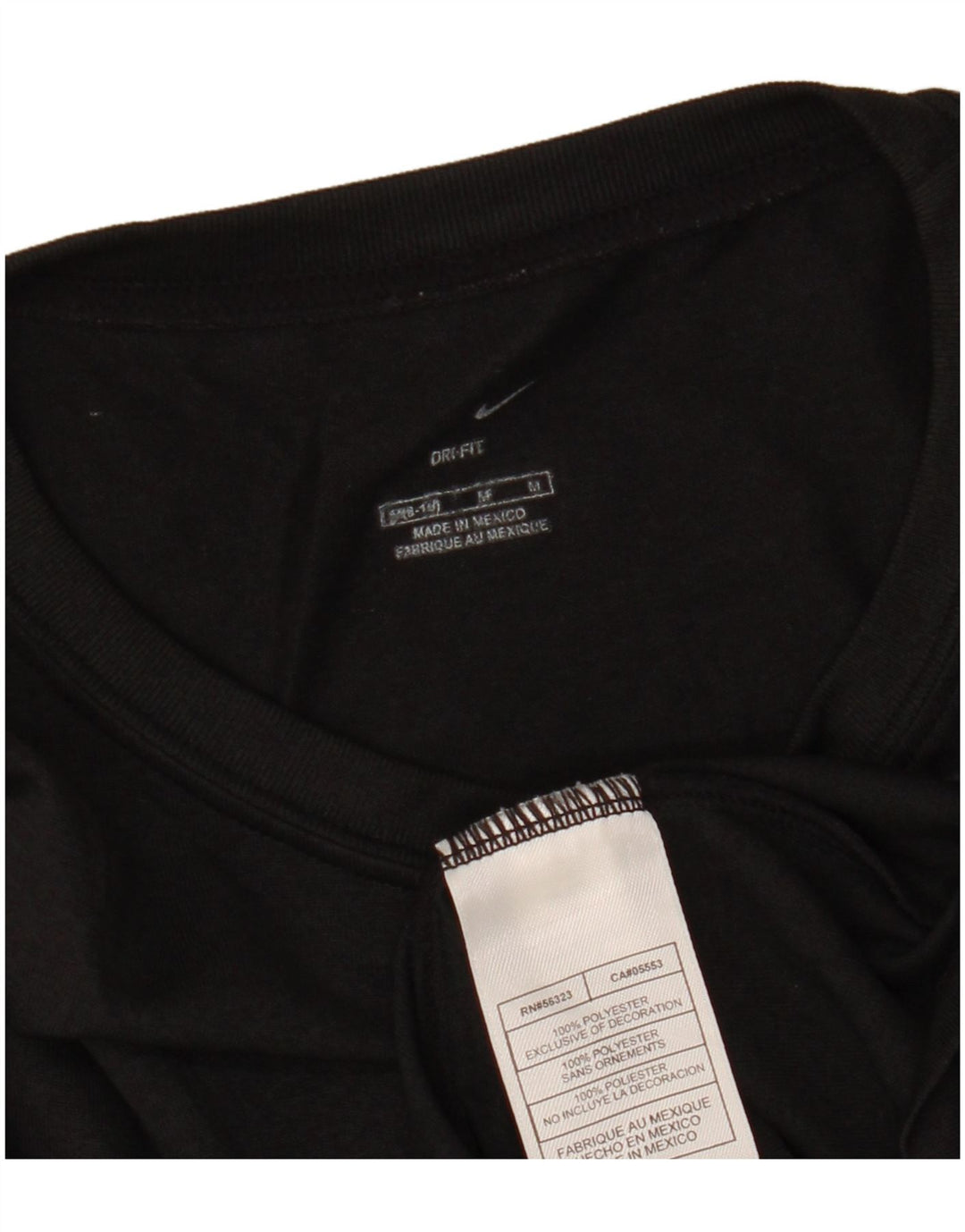 NIKE Dri Fit Top Langærmet US 8/10 Medium Sort Polyester