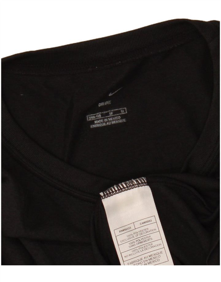 NIKE Dri Fit Top Langærmet US 8/10 Medium Sort Polyester