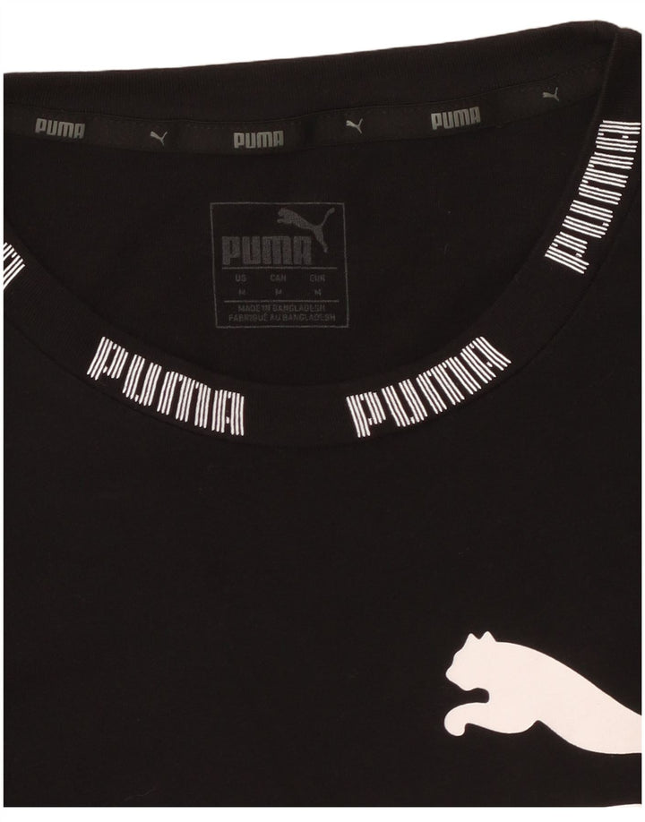 PUMA Grafisk T-shirt top til kvinder UK 14 Medium Sort