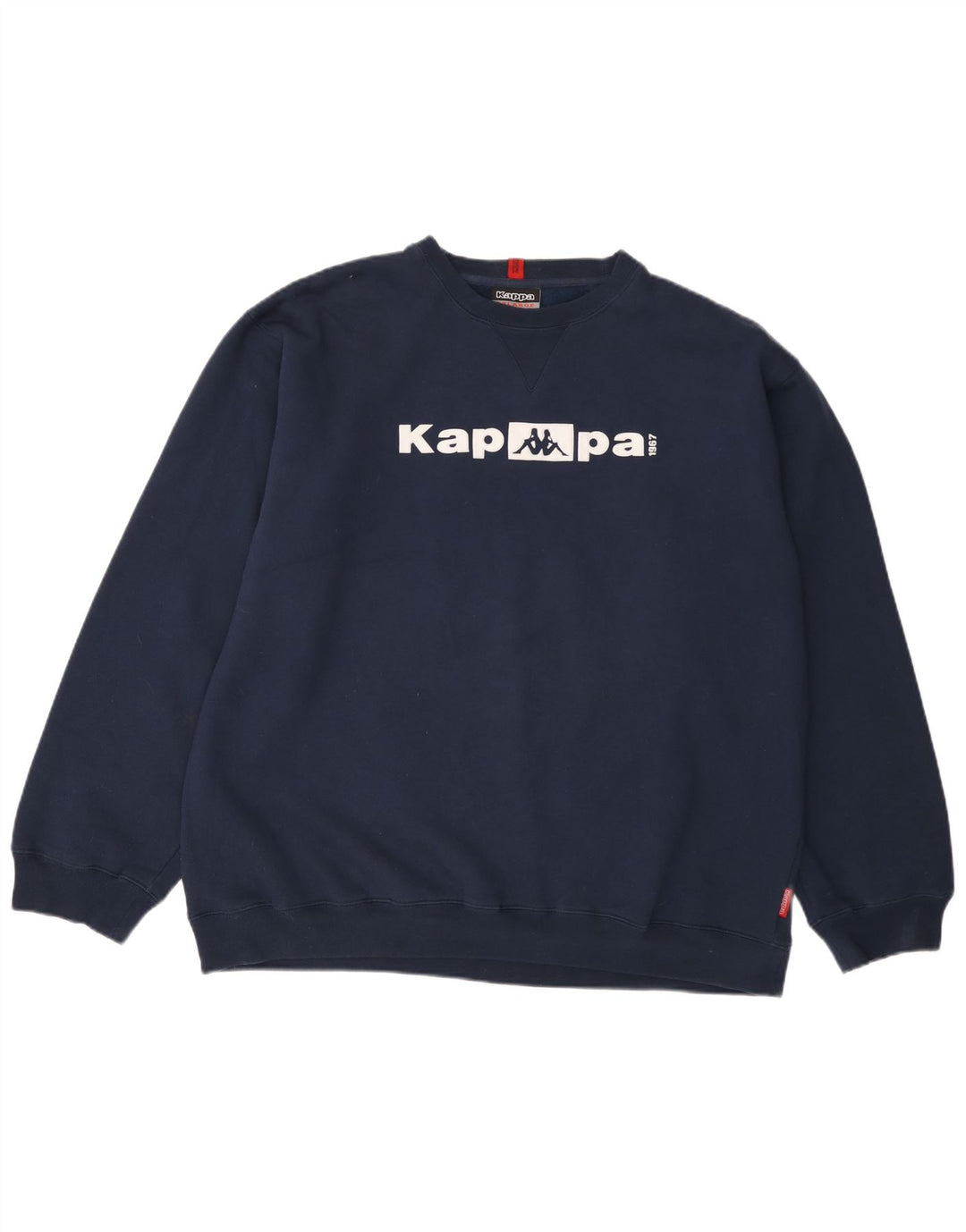Kappa Herre Grafisk Sweatshirt Jumper 2XL Marineblå Bomuld
