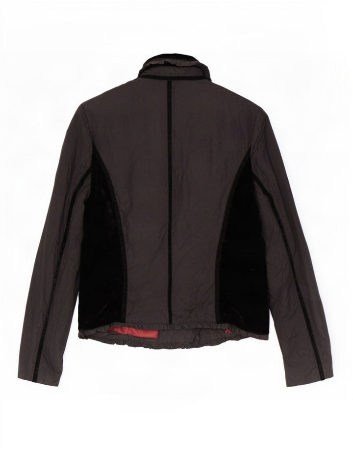 Vintage dame 4-knaps blazerjakke UK 14 Medium Black Colourblock