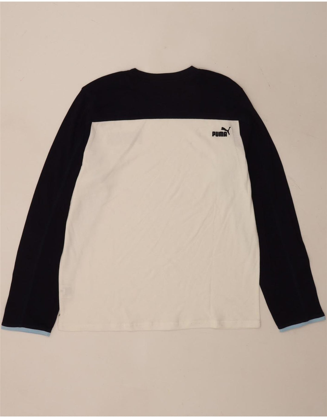 Puma Herre Grafisk Top Langærmet XL Hvid Colourblock Bomuld