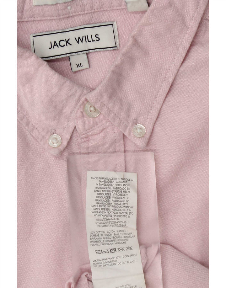Jack Wills Herre Slim Fit skjorte XL Pink Bomuld