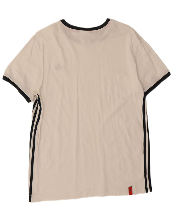 Adidas Mens T-Shirt Top UK 42/44 Large White Cotton