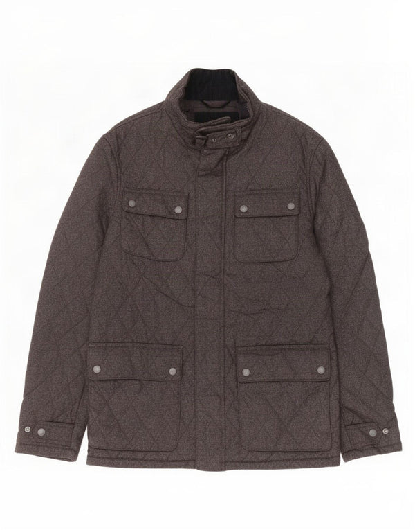 Marks & Spencer Herre Blue Harbor Quiltet Utility Jacket UK 38 Medium Grey