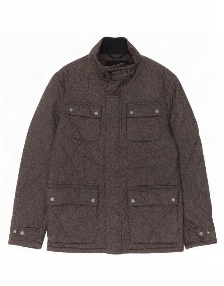 Marks & Spencer Herre Blue Harbor Quiltet Utility Jacket UK 38 Medium Grey