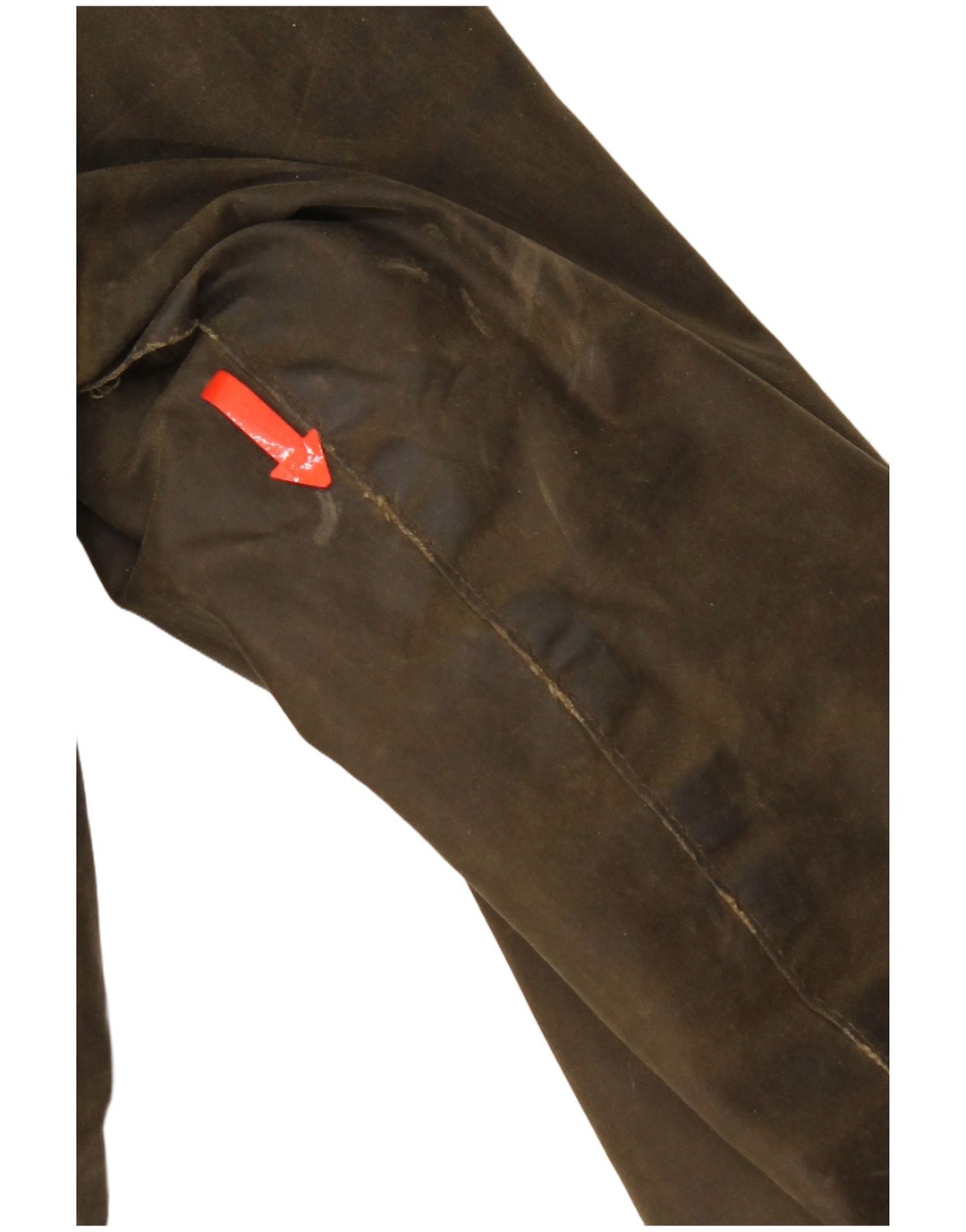 Barbour Dame Hætte Vokset Bomuldsjakke UK 12 Medium Khaki Bomuld