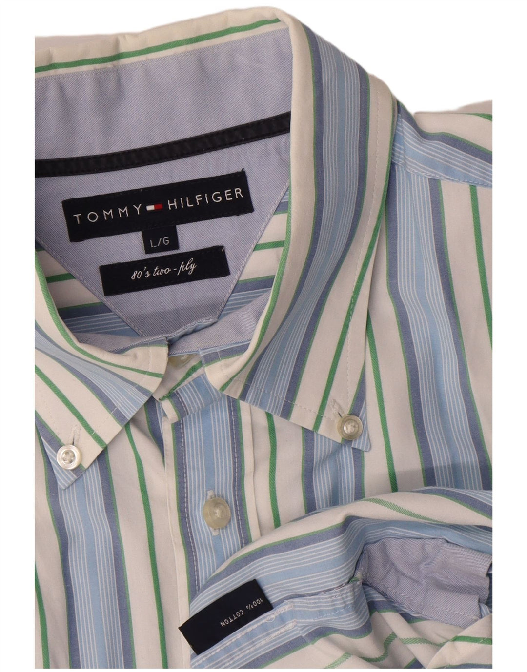 Tommy Hilfiger Herreskjorte Stor blåstribet bomuld