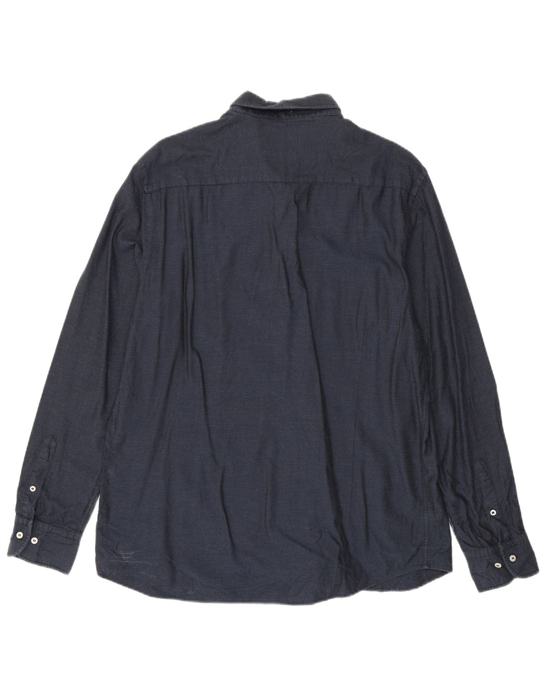 Massimo Dutti Herre Flanellskjorte XL Navyblå Bomuld