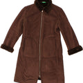 BENETTON Womens Sherpa Coat UK 16 Large Brown Modacryl Vintage Benetton and Second-Hand Benetton from Messina Hembry 