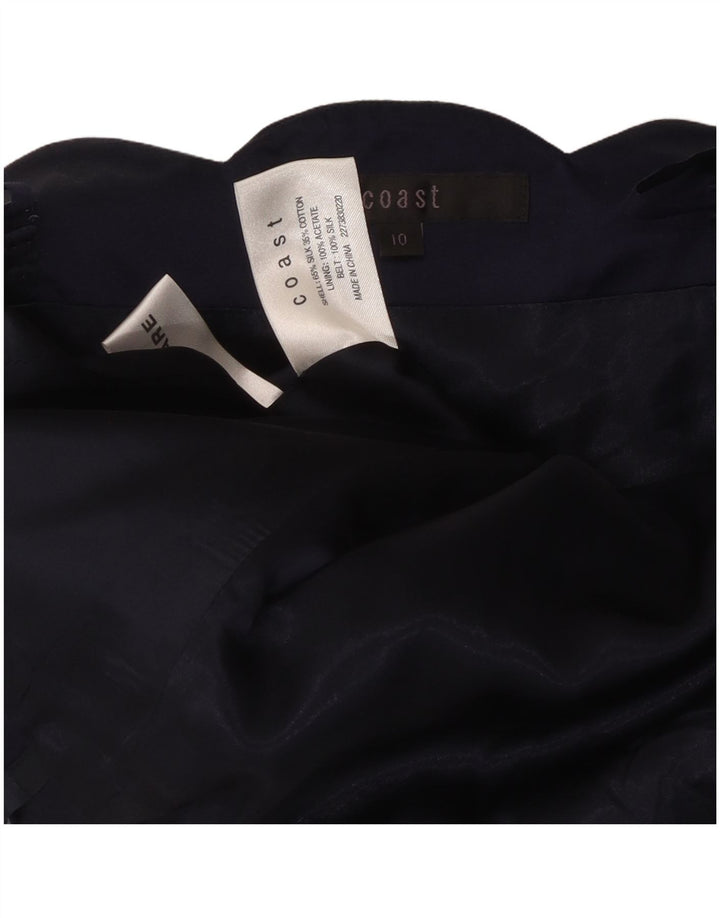 COAST Dame Corset Top UK 10 Small Navy Blue Floral Silke