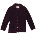 ROCKY Dame 5-knaps Corduroy Blazer Jakke UK 14 Medium Lilla Bomuld