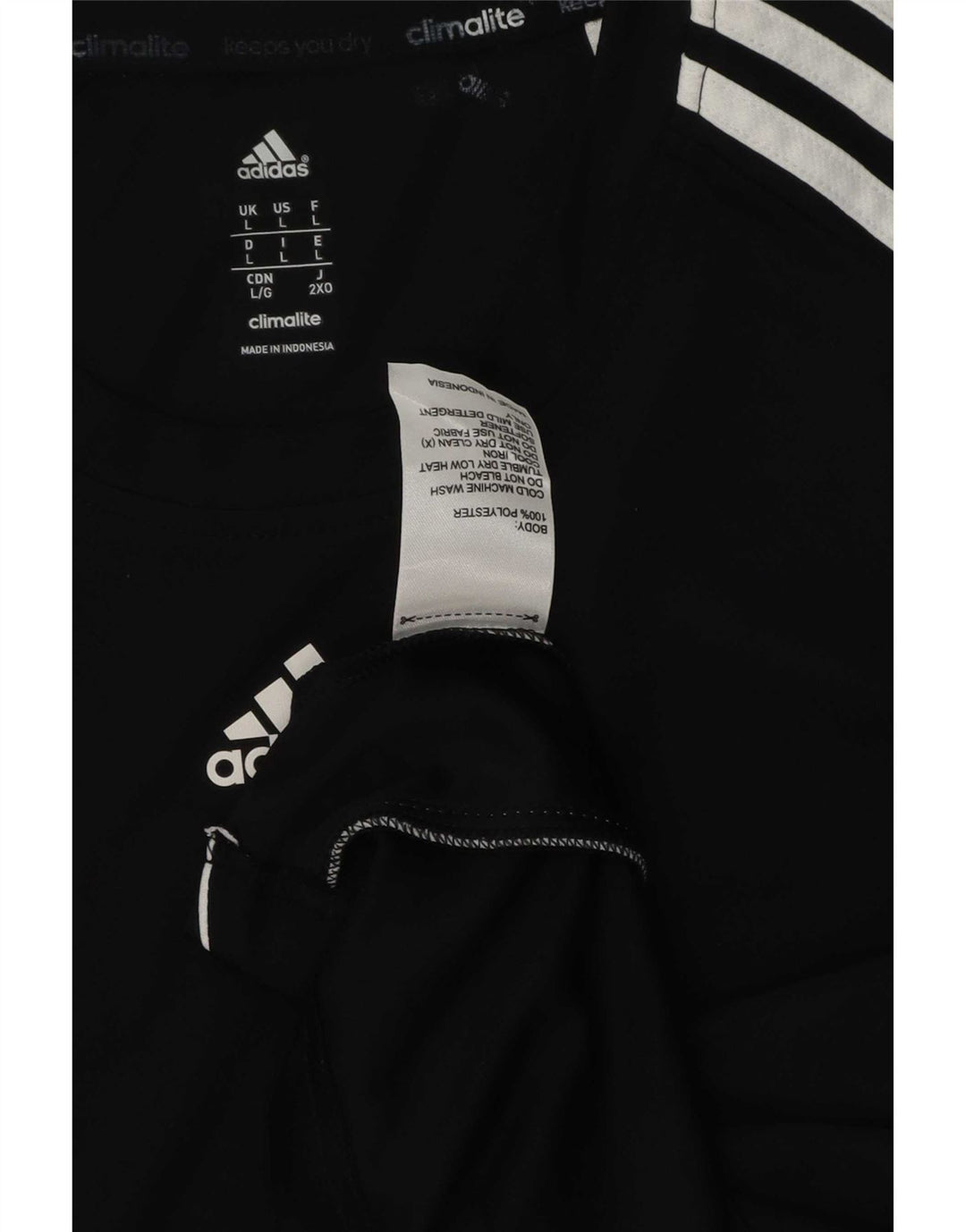 Adidas Herre Climalite T-Shirt Top Stor Sort Polyester