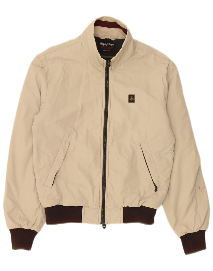REFRIGIWEAR Mens Rain Jacket UK 36 Small Beige Nylon