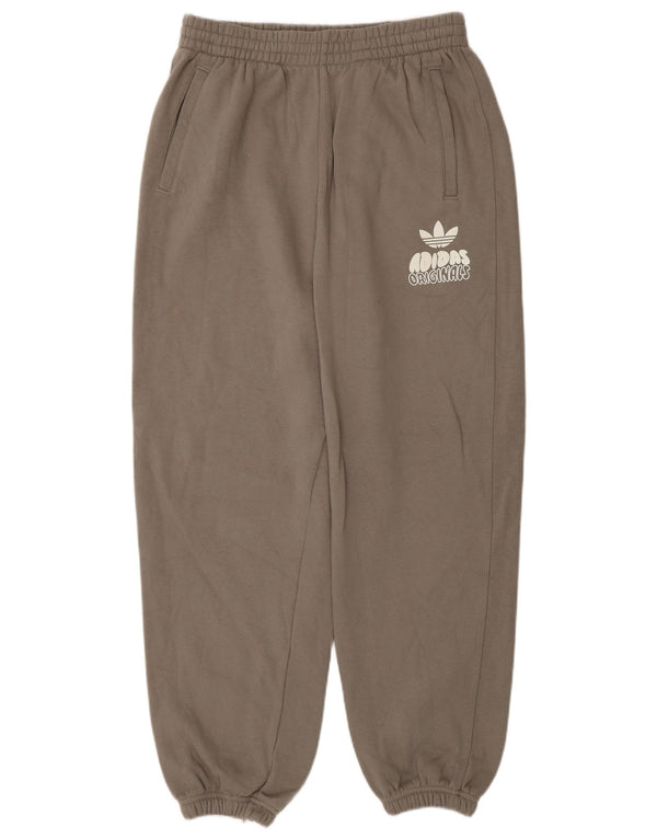 Adidas grafiske træningsdragtbukser til kvinder Joggers UK 12/14 Medium Grey