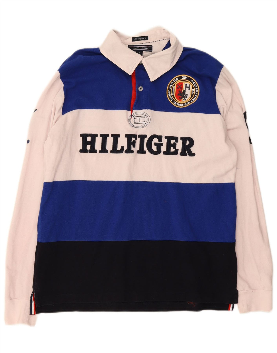 Tommy Hilfiger Herre Grafisk Rugby Polo Shirt Medium Flerfarvet