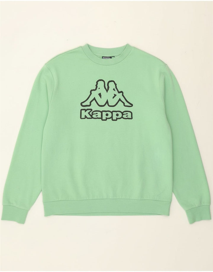 Kappa Herre Grafisk Sweatshirt Jumper 2XL Grøn Bomuld