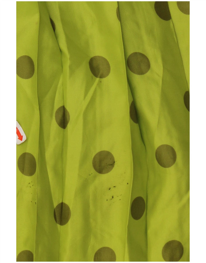 VINTAGE plisseret nederdel til kvinder W30 Medium Green Polka Dot