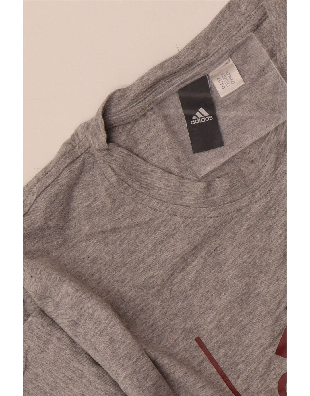 ADIDAS Grafisk T-shirt til mænd, mellemgrå flækket