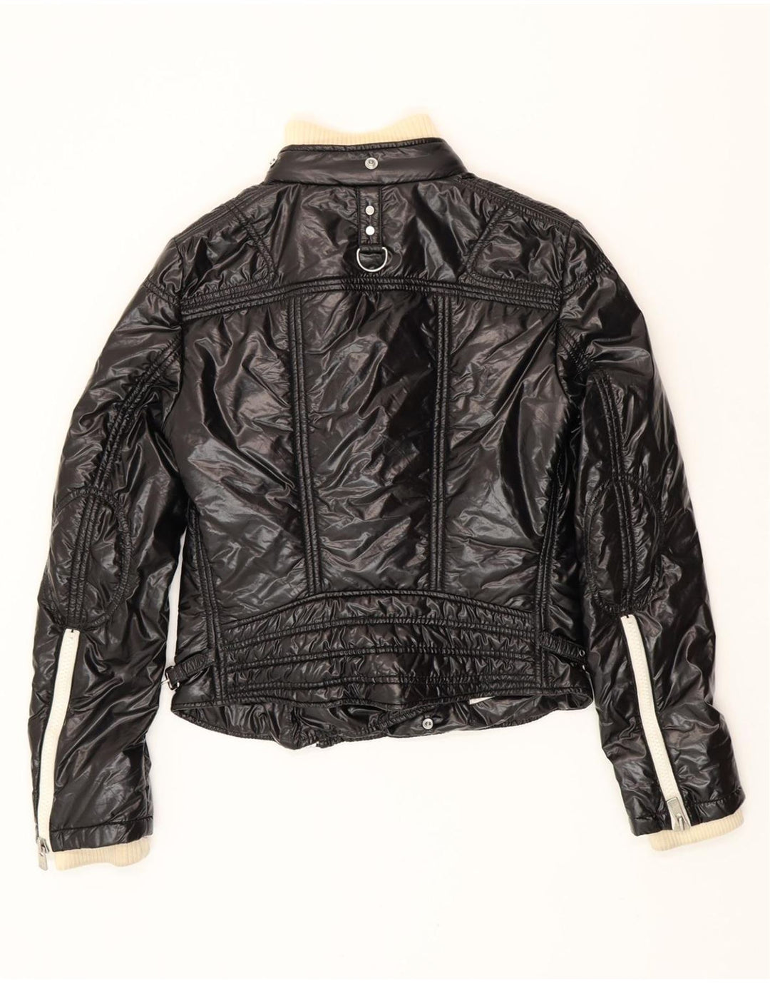 MONTECORE Dame Crop Polstret Jakke IT 42 Medium Sort Polyamid