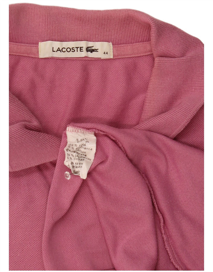Lacoste Dame Polo Shirt Størrelse 44 Large Pink Bomuld