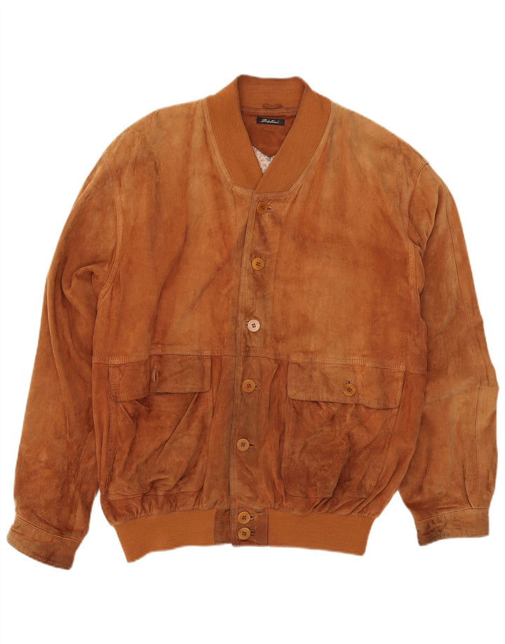 Pielini Herre Ruskind Bomber Jacket IT 56 3XL Beige
