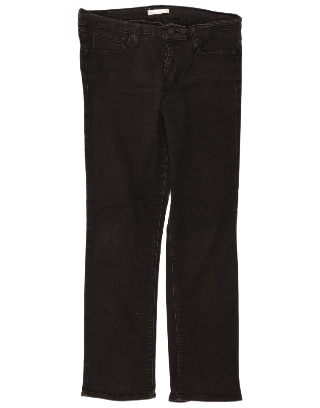 Levi's Womens 314 Shaping Straight Jeans W32 L30 Sort bomuld