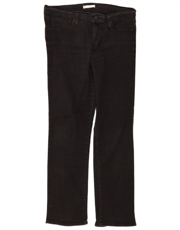 Levi's Womens 314 Shaping Straight Jeans W32 L30 Sort bomuld