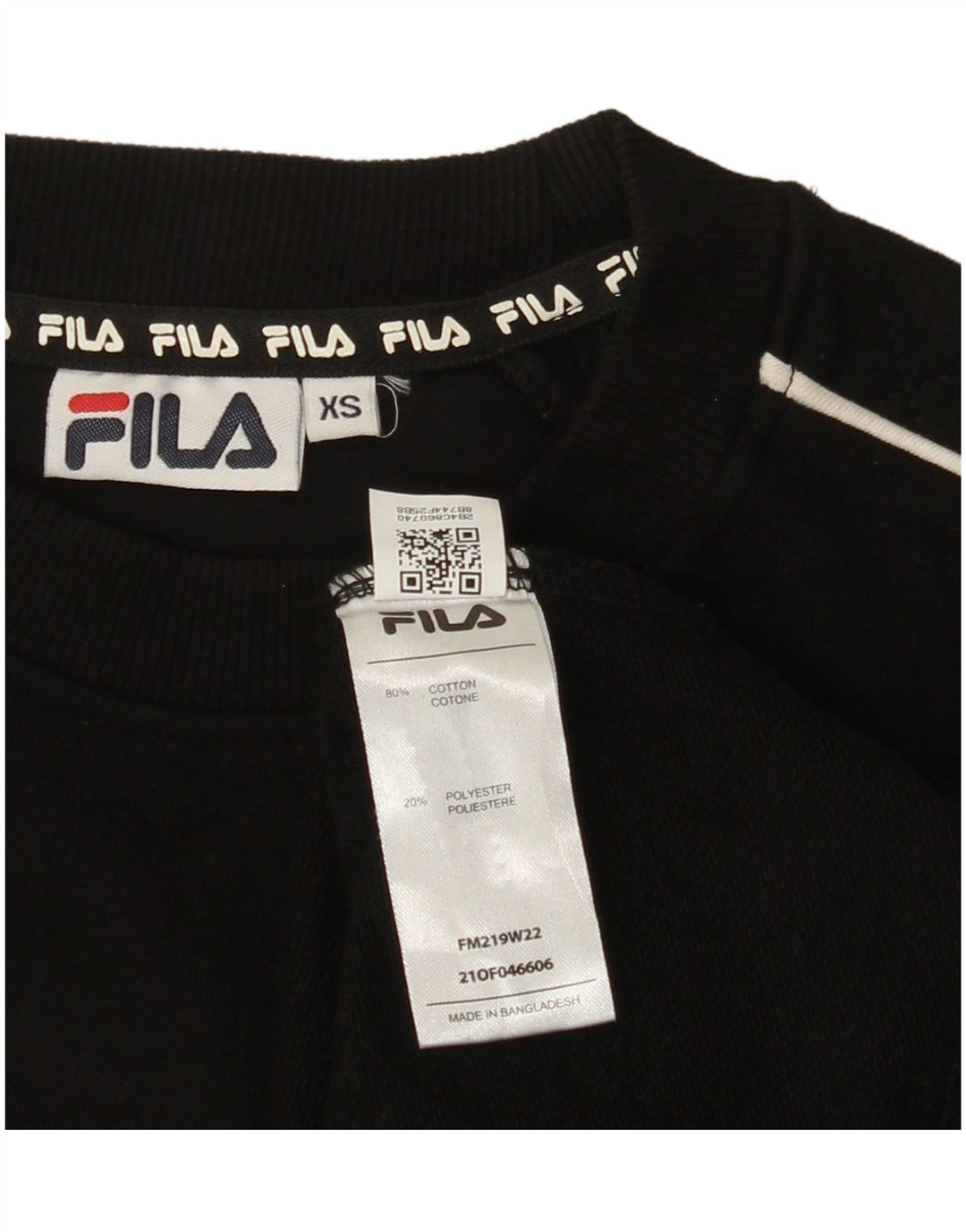 FILA Sweatshirt til mænd XS Sort bomuld