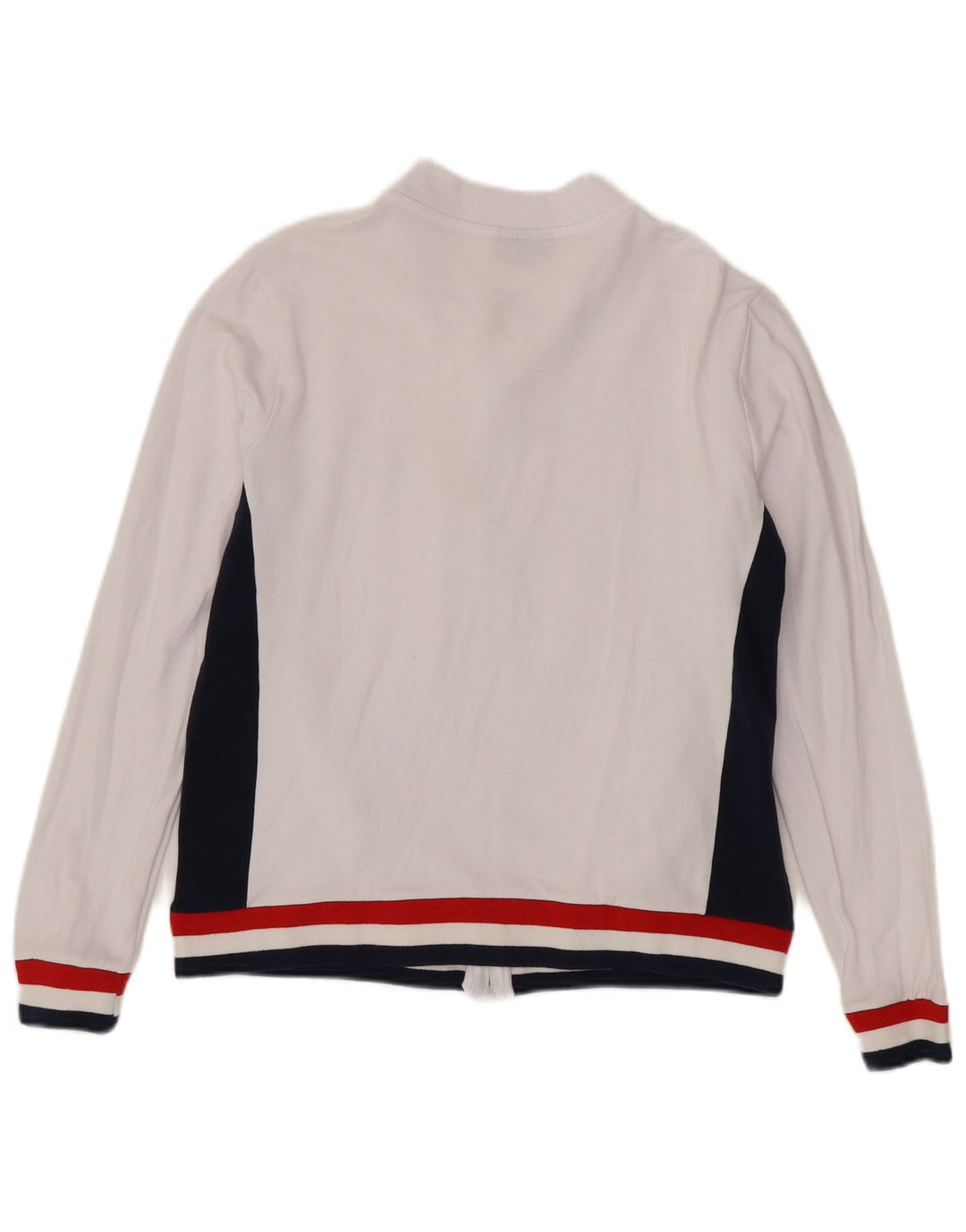 Fila træningsdragt topjakke til kvinder UK 14 Medium White Colourblock Bomuld