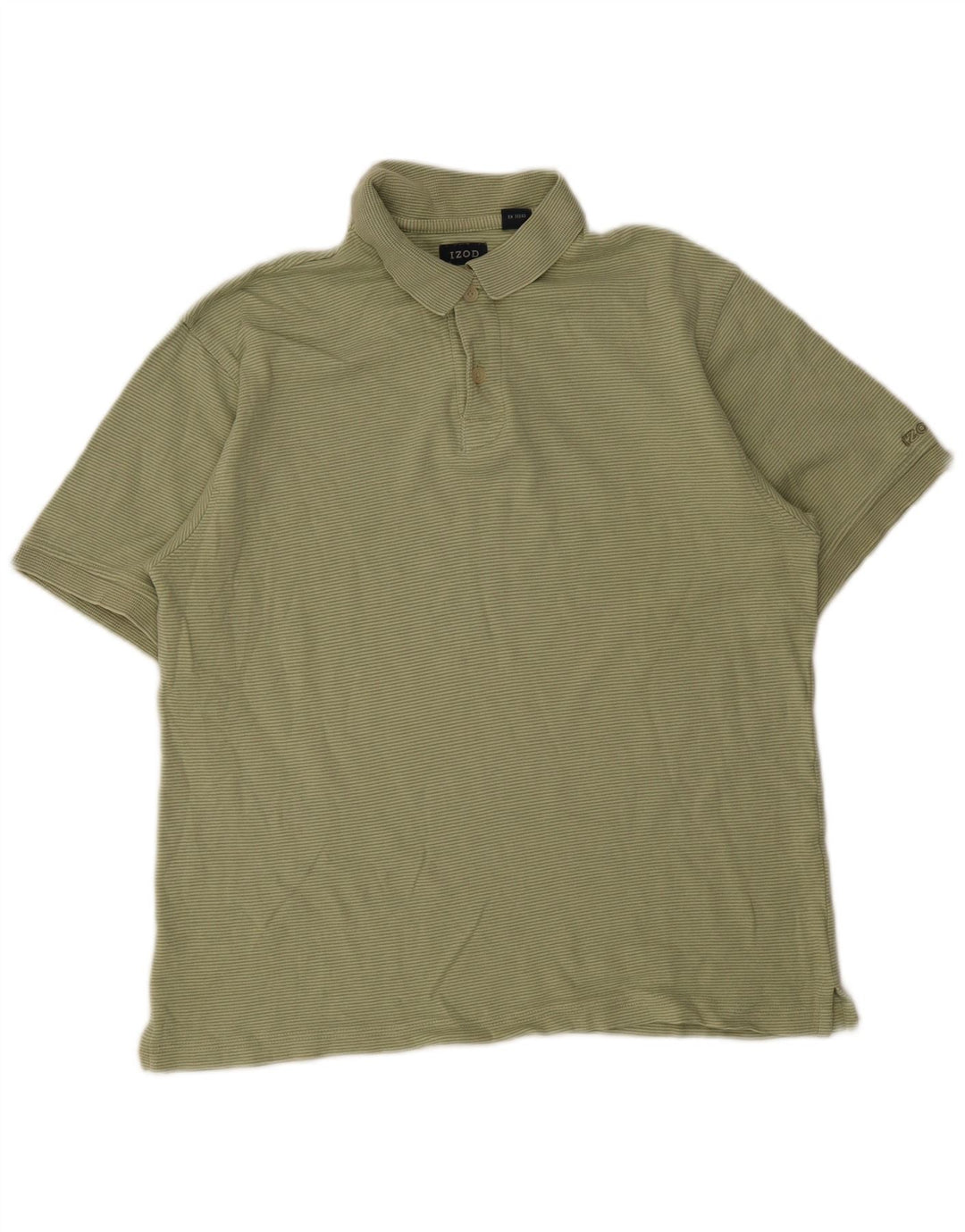 Izod Polo Shirt til mænd Medium Grøn nålestribet bomuld