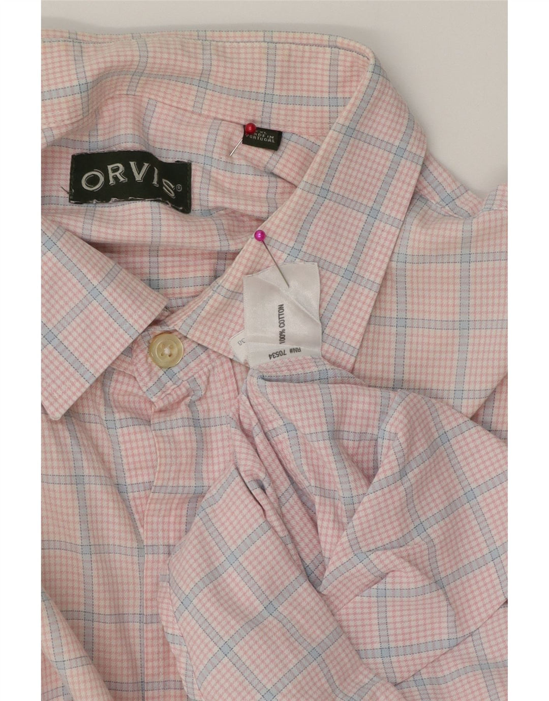 Orvis Herreskjorte 2XL Pink ternet bomuld