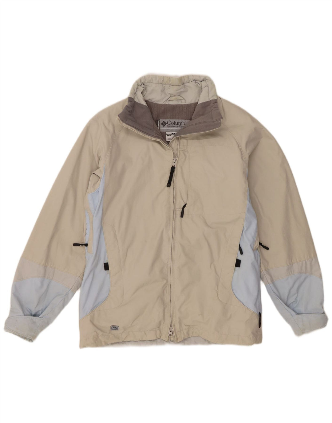 Columbia Herre Windbreaker Jacket UK 36 Small Beige Colourblock Polyamid